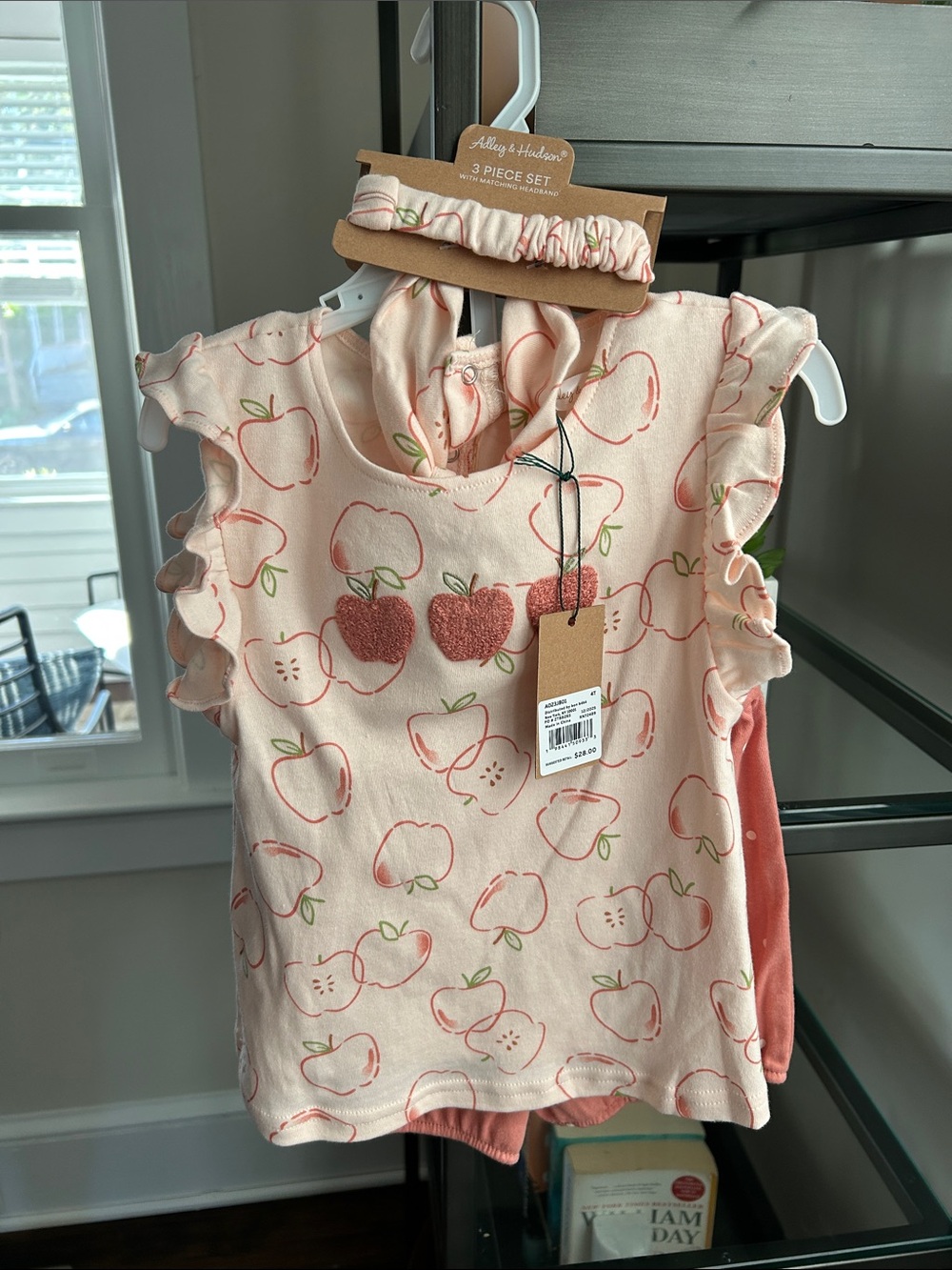 3-Piece Peach Apple Toddler Set - Pink/Coral
